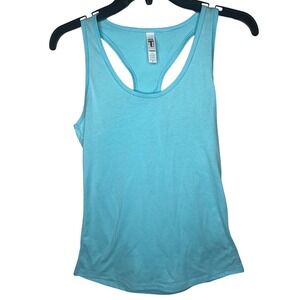IDEAL BY NEXT LEVEL Women's Aqua Blue Racerback Tank Top Size S